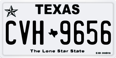 TX license plate CVH9656