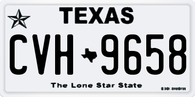 TX license plate CVH9658