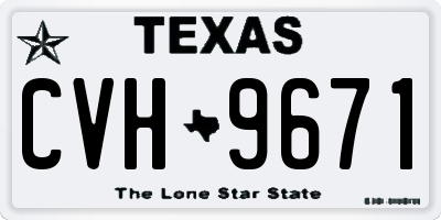 TX license plate CVH9671