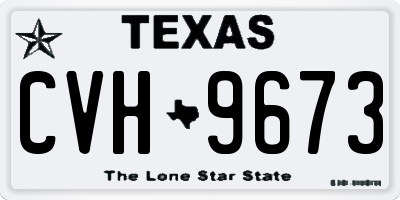 TX license plate CVH9673