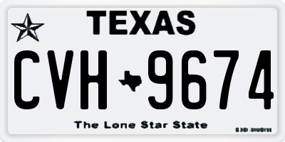 TX license plate CVH9674
