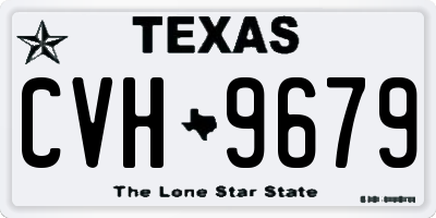 TX license plate CVH9679