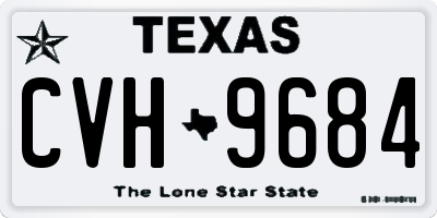 TX license plate CVH9684