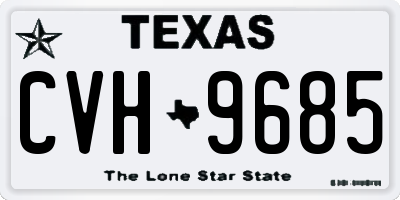 TX license plate CVH9685