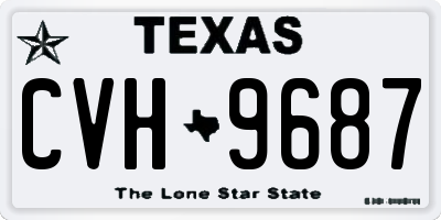 TX license plate CVH9687