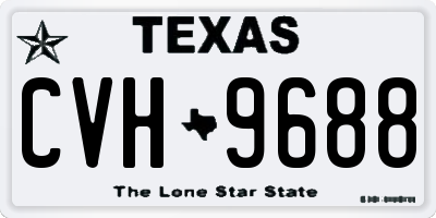 TX license plate CVH9688