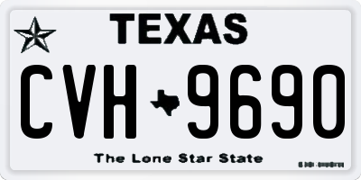 TX license plate CVH9690