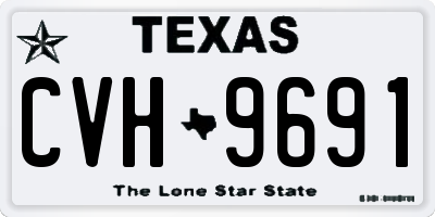 TX license plate CVH9691