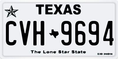 TX license plate CVH9694