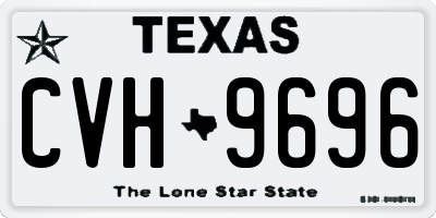 TX license plate CVH9696