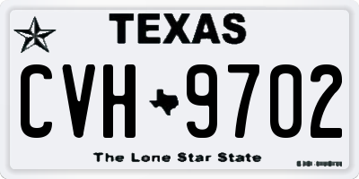TX license plate CVH9702