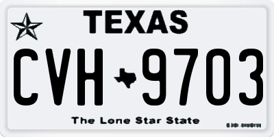 TX license plate CVH9703