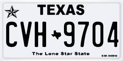 TX license plate CVH9704