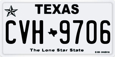 TX license plate CVH9706