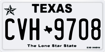 TX license plate CVH9708