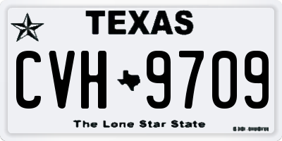TX license plate CVH9709