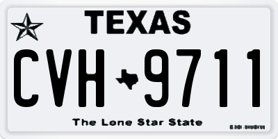 TX license plate CVH9711
