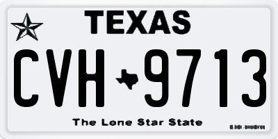 TX license plate CVH9713