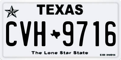 TX license plate CVH9716