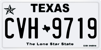TX license plate CVH9719