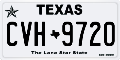 TX license plate CVH9720