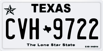 TX license plate CVH9722