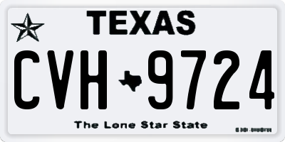 TX license plate CVH9724