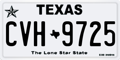 TX license plate CVH9725