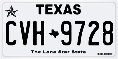 TX license plate CVH9728