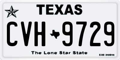 TX license plate CVH9729