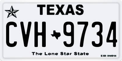 TX license plate CVH9734
