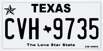 TX license plate CVH9735