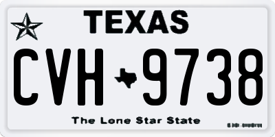 TX license plate CVH9738