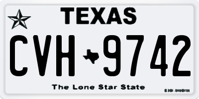 TX license plate CVH9742