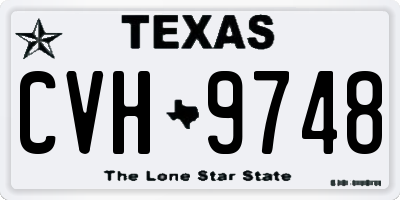TX license plate CVH9748