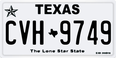 TX license plate CVH9749
