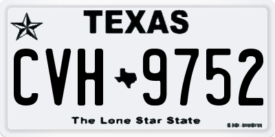 TX license plate CVH9752