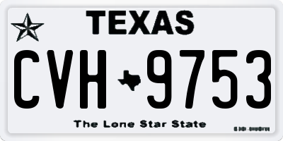 TX license plate CVH9753