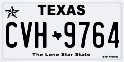 TX license plate CVH9764