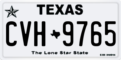 TX license plate CVH9765