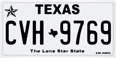 TX license plate CVH9769