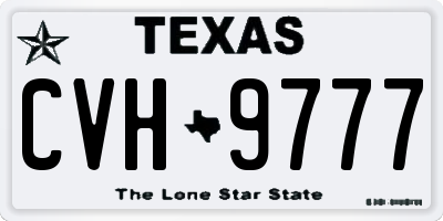 TX license plate CVH9777