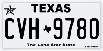 TX license plate CVH9780