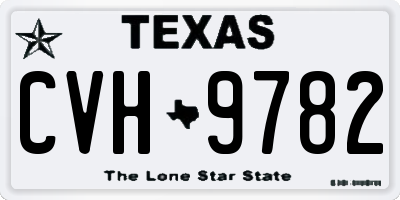 TX license plate CVH9782