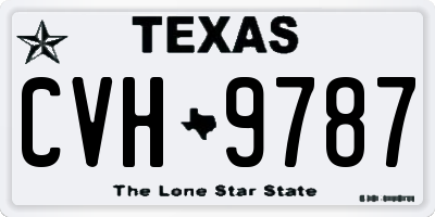 TX license plate CVH9787