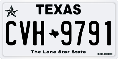 TX license plate CVH9791