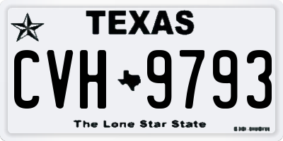 TX license plate CVH9793