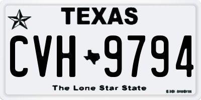 TX license plate CVH9794