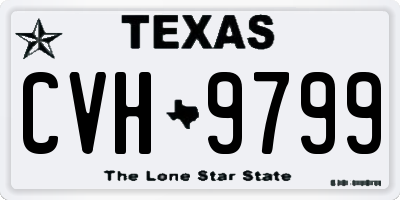 TX license plate CVH9799