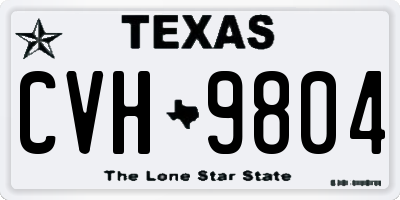 TX license plate CVH9804
